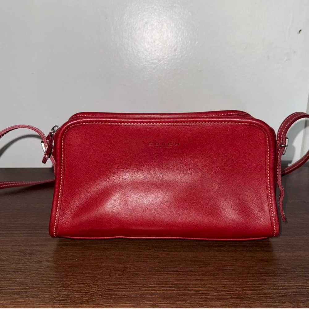 Coach Cherry Red Leather Crossbody Bag